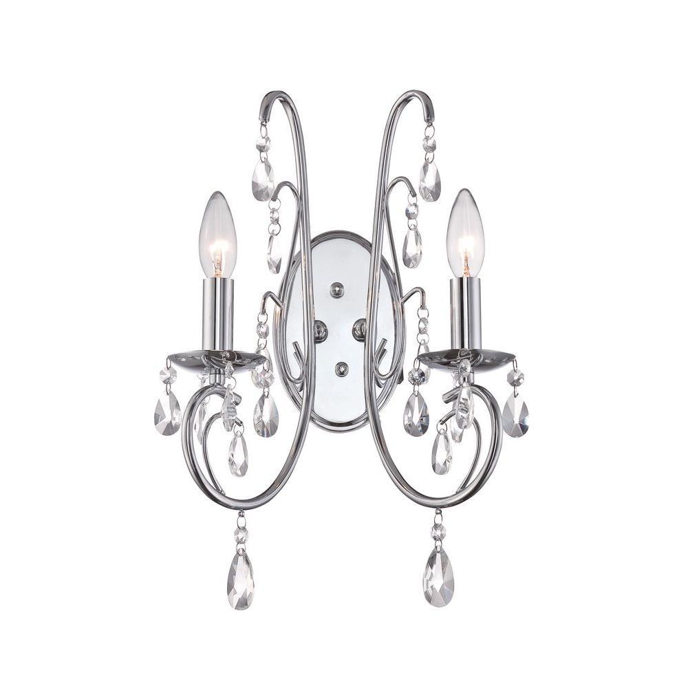 Kothari Collection 2-Light Chrome Sconce