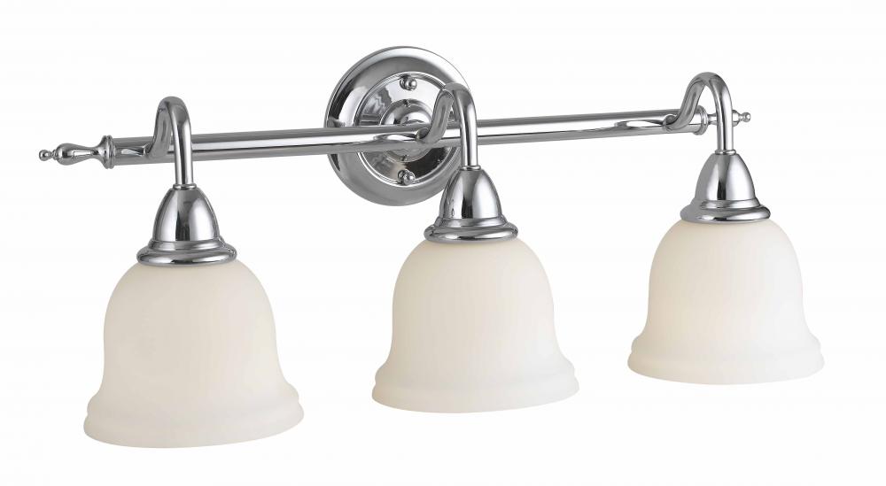 Montpellier 3-Light Chrome Flushmount Sconce