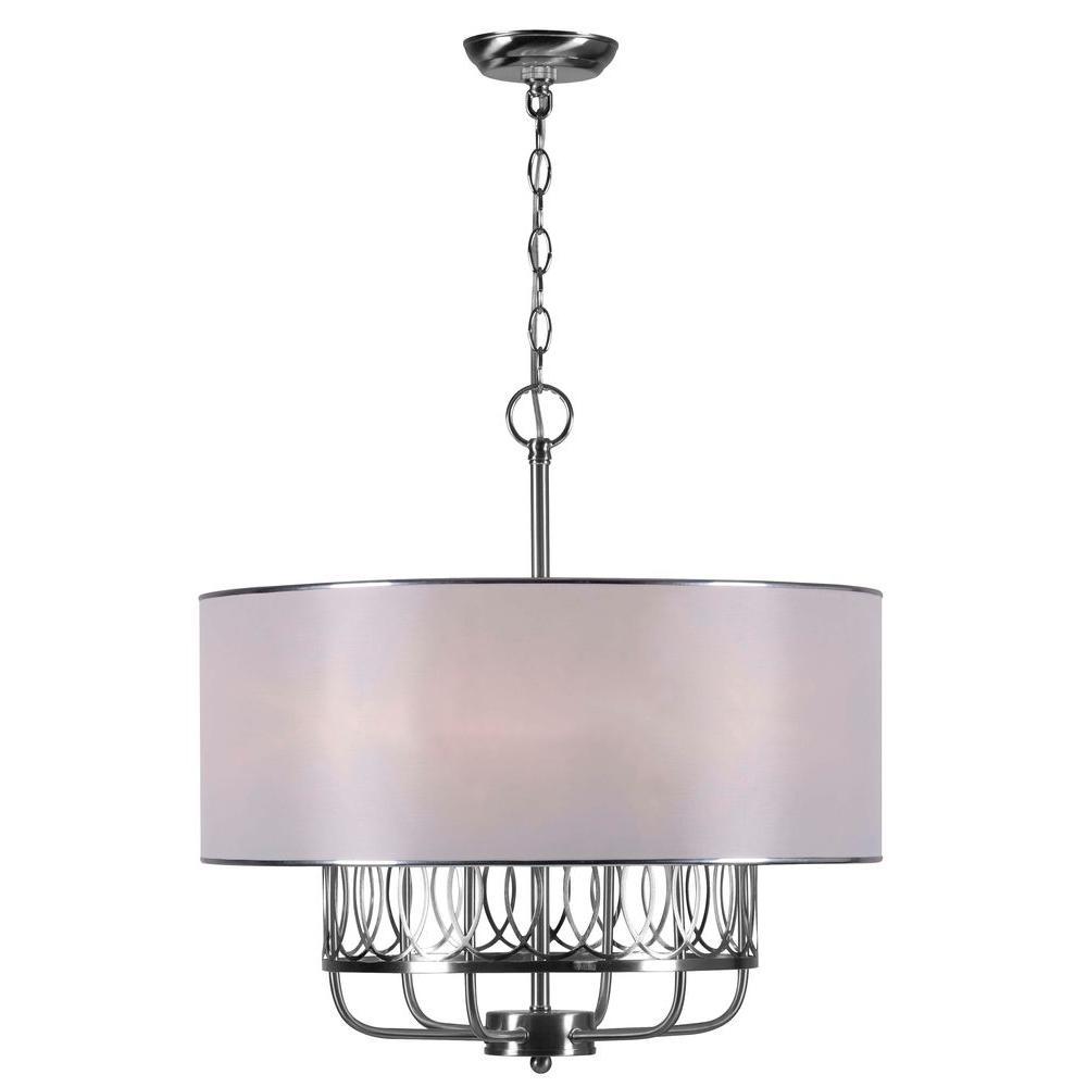 Venn 6-Light Brushed Nickel Chandelier