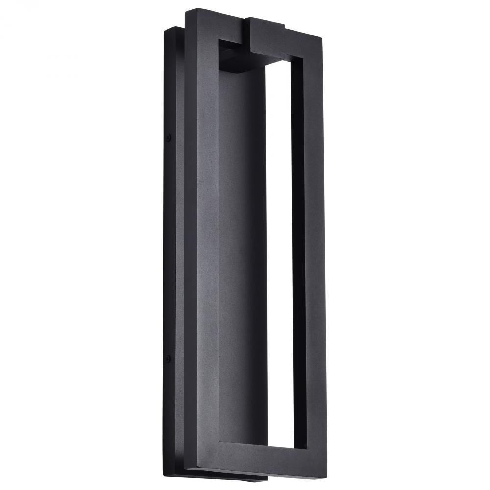 Crew; 40 Watt; 19 Inch LED Outdoor Sconce; Sand Black Finish