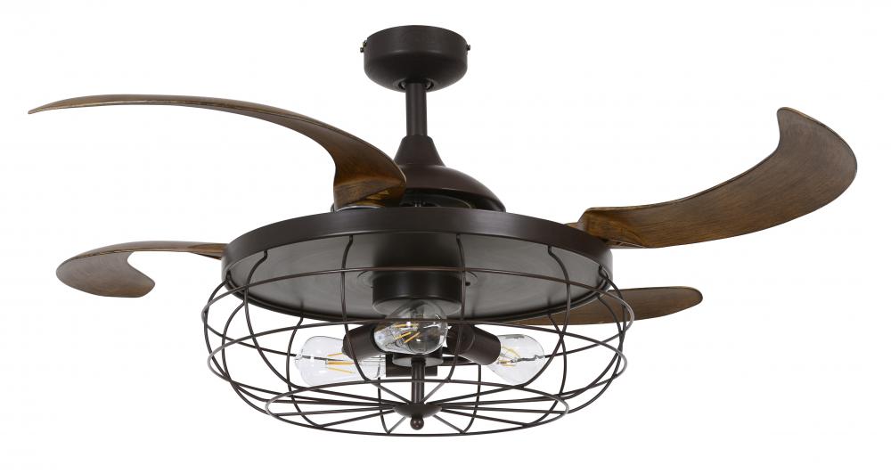 Fanaway Industri Oil Rubbed Bronze and Dark Koa 48-inch Ceiling Fan with Light