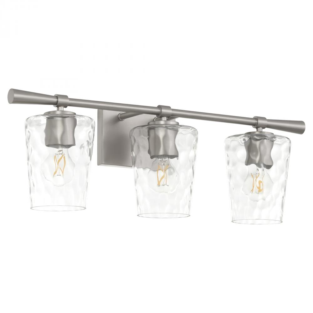 Goodwin 3 Light Vanity, Satin Nickel