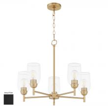 Quorum 6112-5-59 - Wallinger 5 Light Chandelier, Matte Black