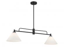 Savoy House Meridian M100136MBK - 2-Light Linear Chandelier in Matte Black