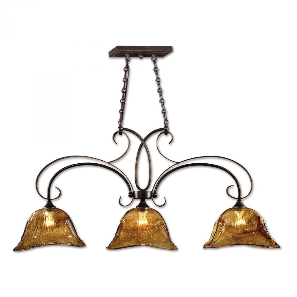 Vetraio 3 Lt Bronze Kitchen Island Light