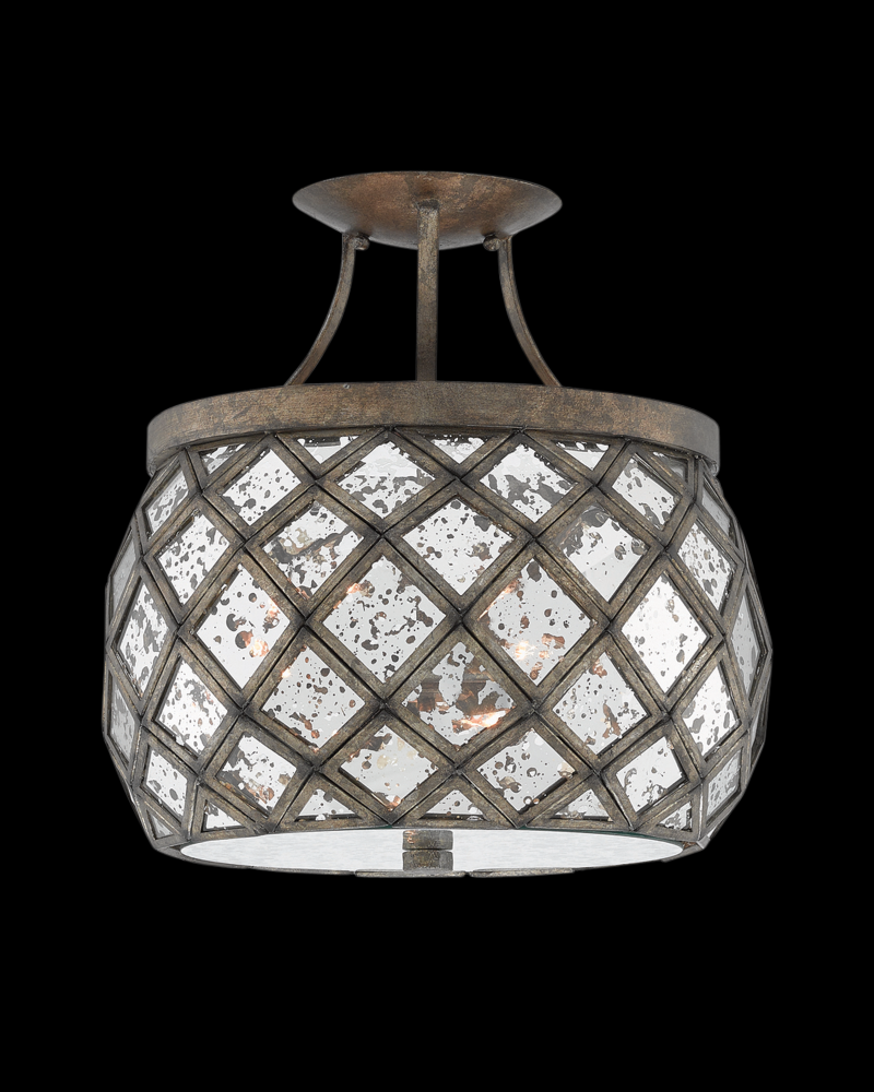 Buckminster Bronze Semi-Flush Mount