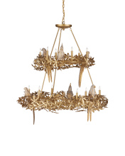 Currey 9000-1321 - Aviary Gold Two-Tier Chandelier